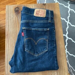 Levi's 720 high rise super skinny Dark Indigo Straight Jeans
